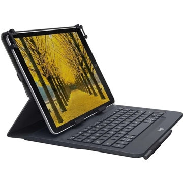 Logitech 920-008342 Universal Folio, 9-10", Tablet Cover+Keyboard, Black