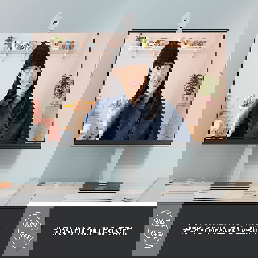 ვებკამერა Logitech 960-001442 Brio 300, 2MP, Built-in Microphone, Webcam, White