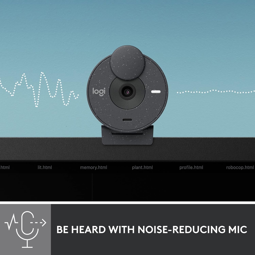 Logitech 960-001436 Brio 300, 2MP, Built-in Microphone, Webcam, Black