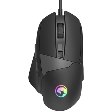 მაუსი Marvo M411, Wired, USB, RGB, Gaming Mouse, Black