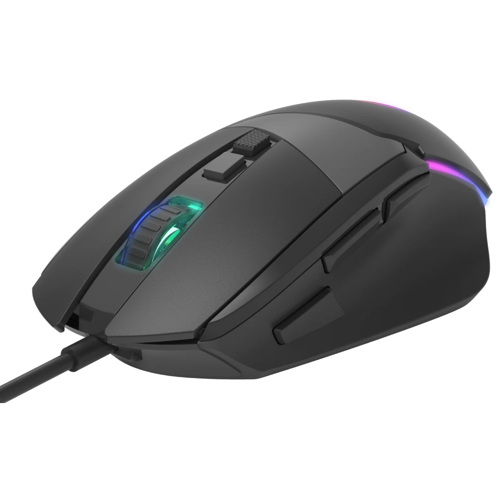 მაუსი Marvo M411, Wired, USB, RGB, Gaming Mouse, Black
