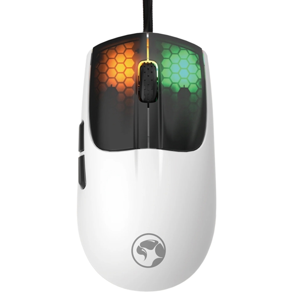 Marvo M727, Wired, USB, RGB, Gaming Mouse, White