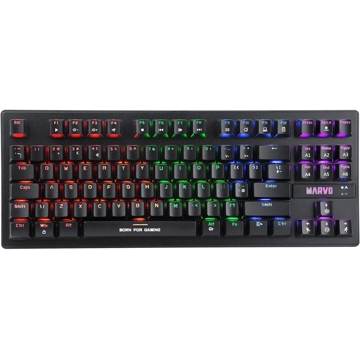 კლავიატურა Marvo KG901C, Jixian Blue, Wired, RGB, USB, Gaming Keyboard, Black