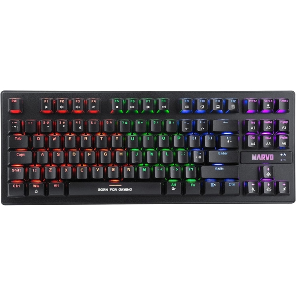 Marvo KG901C, Jixian Blue, Wired, RGB, USB, Gaming Keyboard, Black