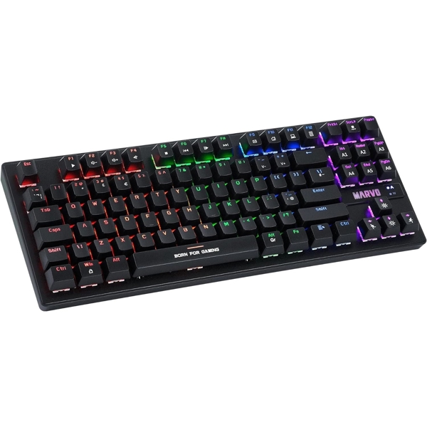 Marvo KG901C, Jixian Blue, Wired, RGB, USB, Gaming Keyboard, Black