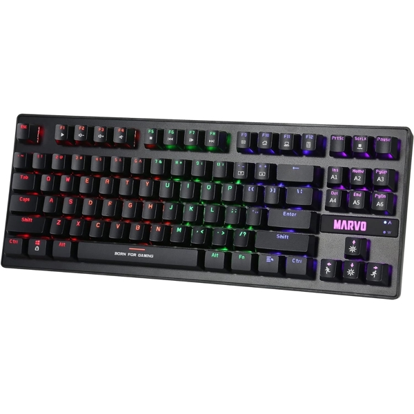 Marvo KG901C, Jixian Blue, Wired, RGB, USB, Gaming Keyboard, Black