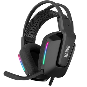 Marvo H8619, Gaming Headset, Wired, USB, 3.5mm, Black