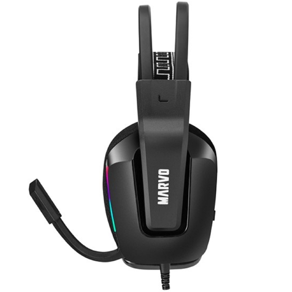 Marvo H8619, Gaming Headset, Wired, USB, 3.5mm, Black