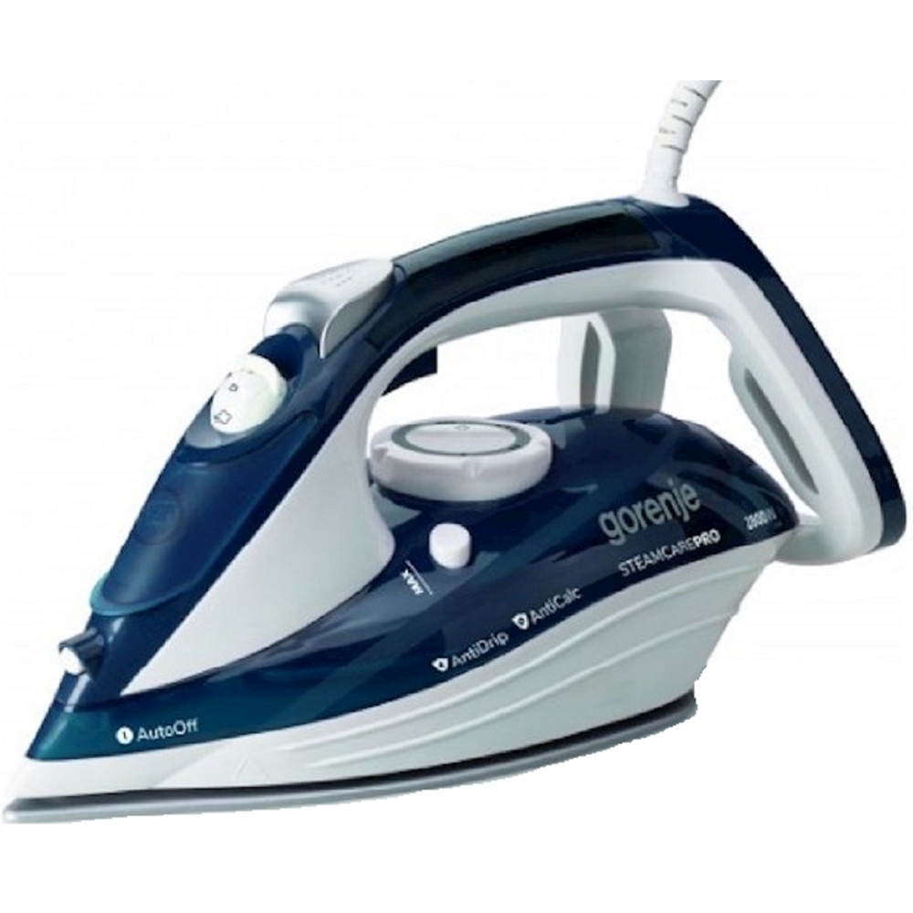 ორთქლის უთო Gorenje SIH2200TQC, 2200W, 0.28L, Steam Iron, Blue
