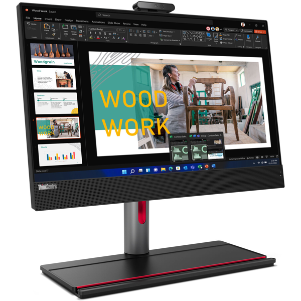 All In One კომპიუტერი Lenovo 11VGS2QC00, 23.8", i7-12700, 16GB, 512GB SSD, Integrated, Black