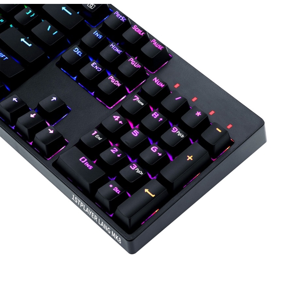 1STPlayer MK8-TITAN-GT-Red Lang, Wired, Type-C, Gaming Keyboard, Black