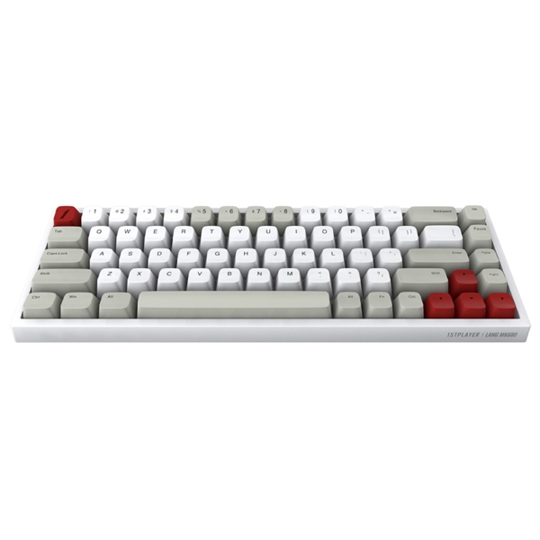 1STplayer MK680-W-YLPRO/SW Lang, Wireless, Type-C, USB, Bluetooth, Gaming Keyboard, Phantom White