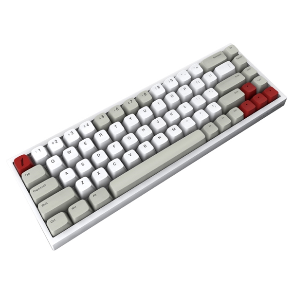 1STplayer MK680-W-YLPRO/SW Lang, Wireless, Type-C, USB, Bluetooth, Gaming Keyboard, Phantom White