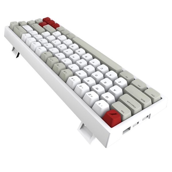 1STplayer MK680-W-YLPRO/SW Lang, Wireless, Type-C, USB, Bluetooth, Gaming Keyboard, Phantom White