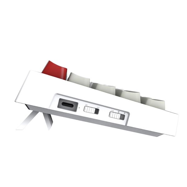 1STplayer MK680-W-YLPRO/SW Lang, Wireless, Type-C, USB, Bluetooth, Gaming Keyboard, Phantom White