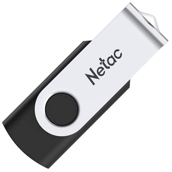 USB ფლეშ მეხსიერება Netac NT03U505N-128G-30BK U505, 128GB, USB 3.2, Silver/Black