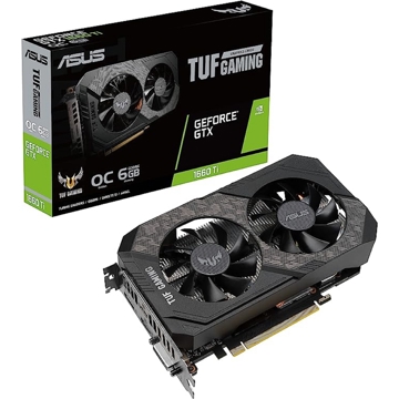 Asus TUF-GTX1660TI-O6G-EVO-GAM, Gaming GTX1660TI, 6GB, 192bit, HDMI, DP, Black