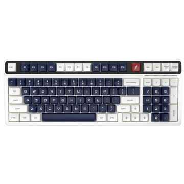 კლავიატურა 1STPlayer GT-YLPRO2 MONET T98, Wireless, Type-C, 2.4G, Bluetooth, Gaming Keyboard, White/Blue