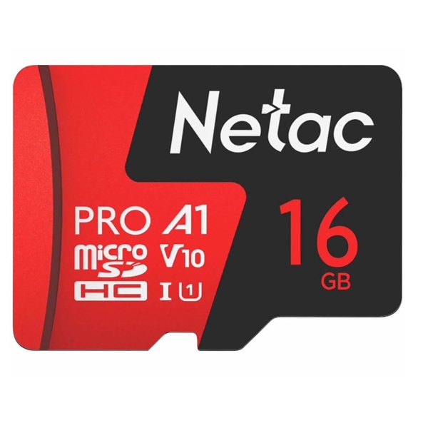 Netac NT02P500PRO-016G-R P500 Extreme Pro, 16GB, MicroSDHC, C10, UHS-I, Black