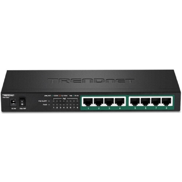 TRENDnet TPE-TG83, 8-Port Gigabit, PoE+ Switch, Black