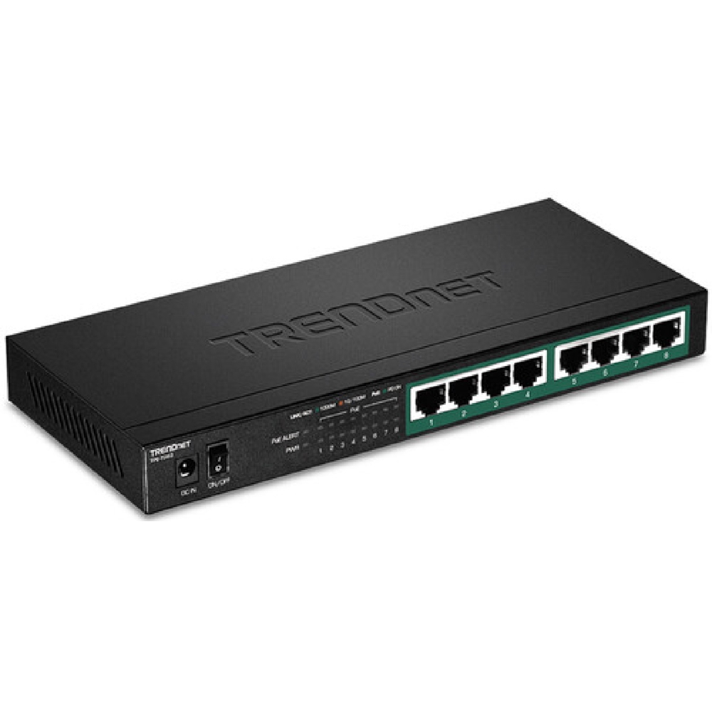 სვიჩი TRENDnet TPE-TG83, 8-Port Gigabit, PoE+ Switch, Black