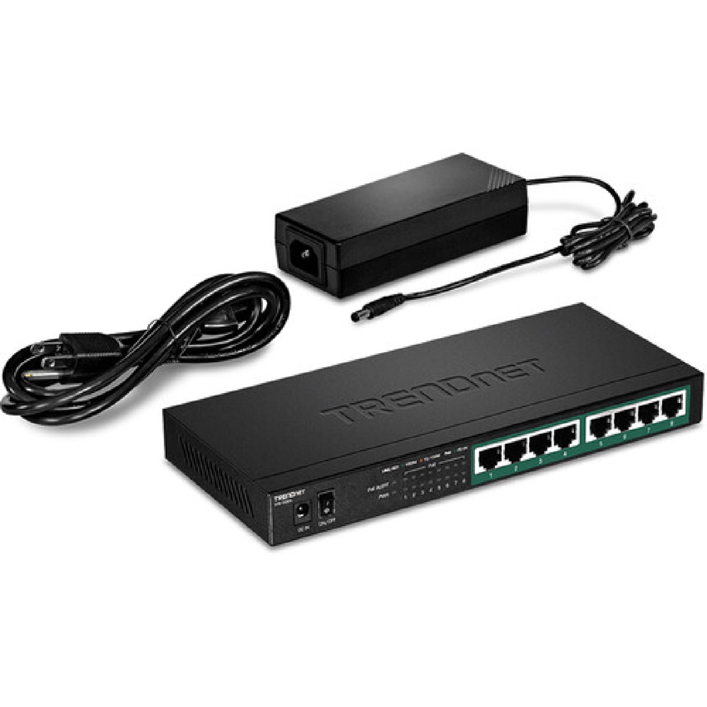 სვიჩი TRENDnet TPE-TG83, 8-Port Gigabit, PoE+ Switch, Black