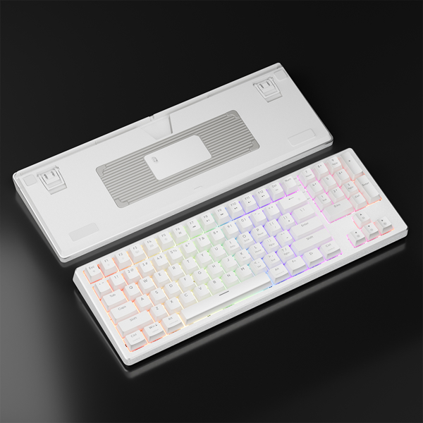 კლავიატურა 1STPlayer GA87 Gasket, Wired, USB, Gaming Keyboard, White