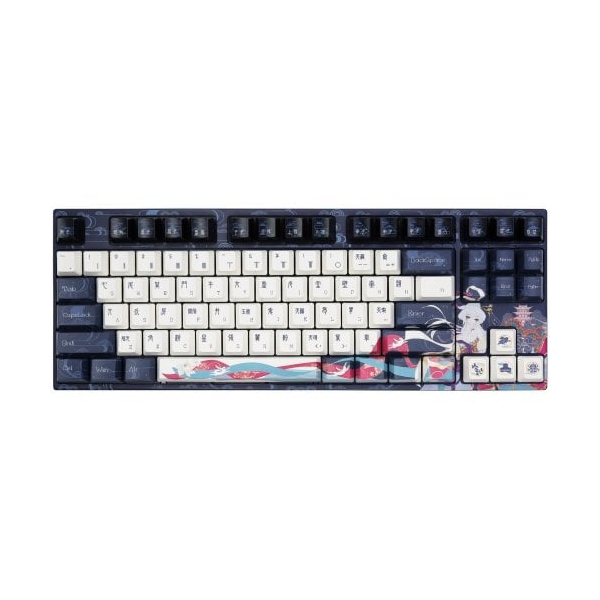 კლავიატურა Varmilo VPE87 Chang'e, Cherry Mx Silent Red, Wireless, USB, Bluetooth, Gaming Keyboard, Blue