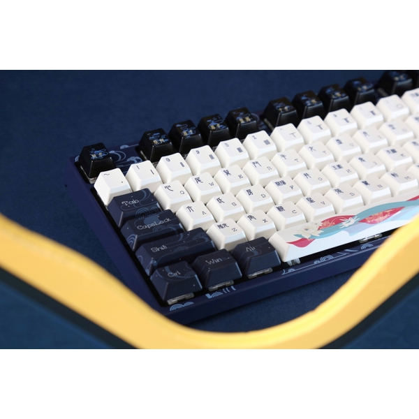 კლავიატურა Varmilo VPE87 Chang'e, Cherry Mx Silent Red, Wireless, USB, Bluetooth, Gaming Keyboard, Blue