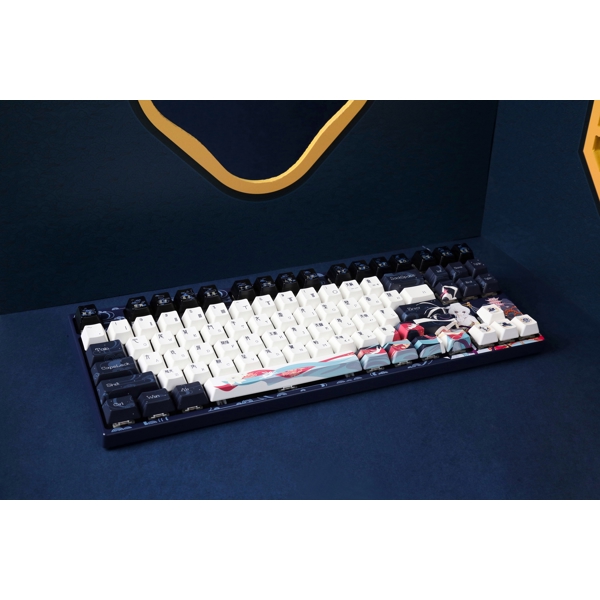 კლავიატურა Varmilo VPE87 Chang'e, Cherry Mx Silent Red, Wireless, USB, Bluetooth, Gaming Keyboard, Blue