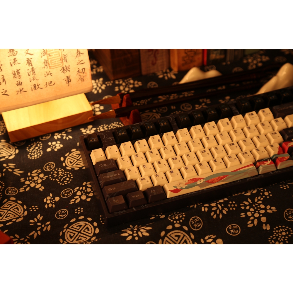 კლავიატურა Varmilo VPE87 Chang'e, Cherry Mx Red, Wireless, USB, Bluetooth, Gaming Keyboard, Blue
