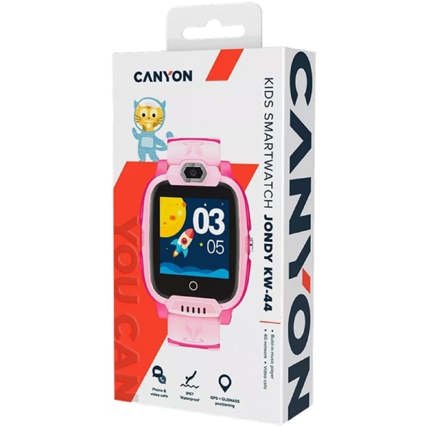 სმარტ საათი Canyon CNE-KW44PP, 1.44", Smart Watch, Pink