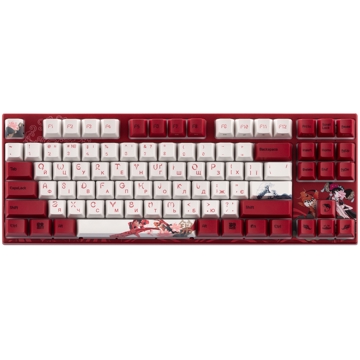 Varmilo VEM87 Koi, EC V2 Rose, Wired, USB, Gaming Keyboard, Red