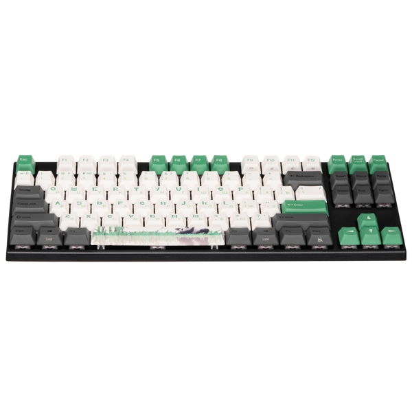 კლავიატურა Varmilo VEM87 Panda, R2 EC V2 Ivy, Wired, USB, Gaming Keyboard, Black/Green