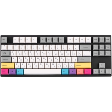 Varmilo VEM87 CMYK, EC V2 Ivy, Wired, USB, Gaming Keyboard, Black