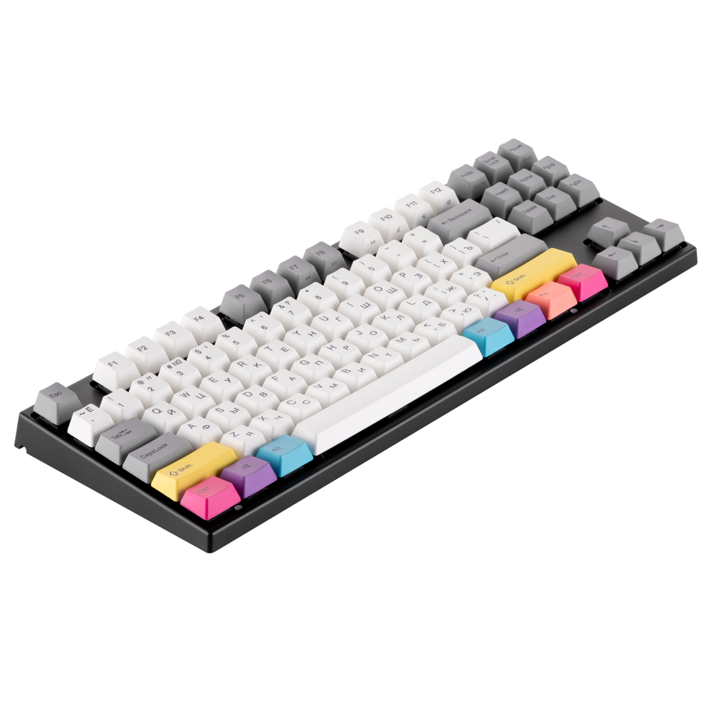 კლავიატურა Varmilo VEM87 CMYK, EC V2 Ivy, Wired, USB, Gaming Keyboard, Black