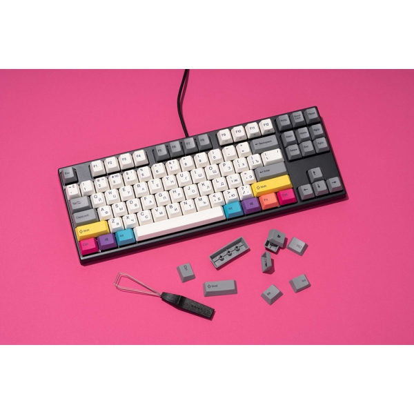 კლავიატურა Varmilo VEM87 CMYK, EC V2 Ivy, Wired, USB, Gaming Keyboard, Black