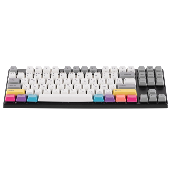 Varmilo VEM87 CMYK, EC V2 Rose, Wired, USB, Gaming Keyboard, Black