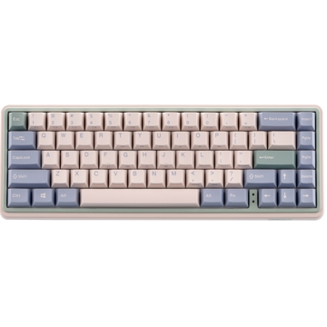 კლავიატურა Varmilo Minilo VXT67 Hot-Swap Eucalyptus, Kailh Prestige Red, Wireless, Bluetooth, USB, Gaming Keyboard, Pink