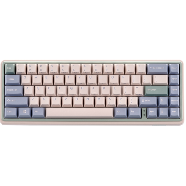 კლავიატურა Varmilo Minilo VXT67 Hot-Swap Eucalyptus, Gateron G Pro 2.0 Brown, Wireless, Bluetooth, USB, Gaming Keyboard, Pink