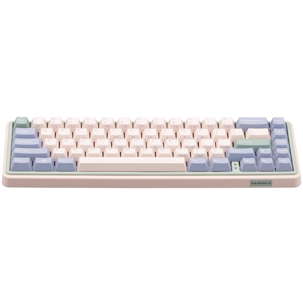 კლავიატურა Varmilo Minilo VXT67 Hot-Swap Eucalyptus, Gateron G Pro 2.0 Brown, Wireless, Bluetooth, USB, Gaming Keyboard, Pink