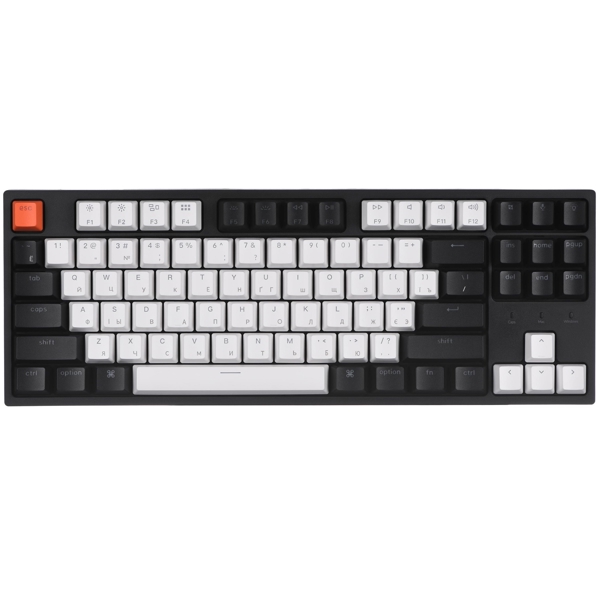 კლავიატურა Keychron C1G2, HotSwap Gateron LED Blue, Wired, USB, Gaming Keyboard, Black