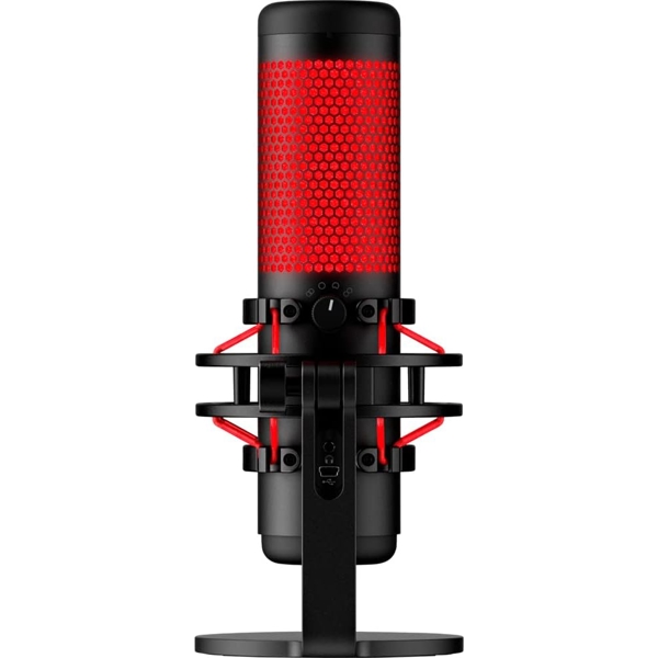 მიკროფონი HyperX 4P5P6AA QuadCast, Microphone, USB, 3.5mm, Black/Red