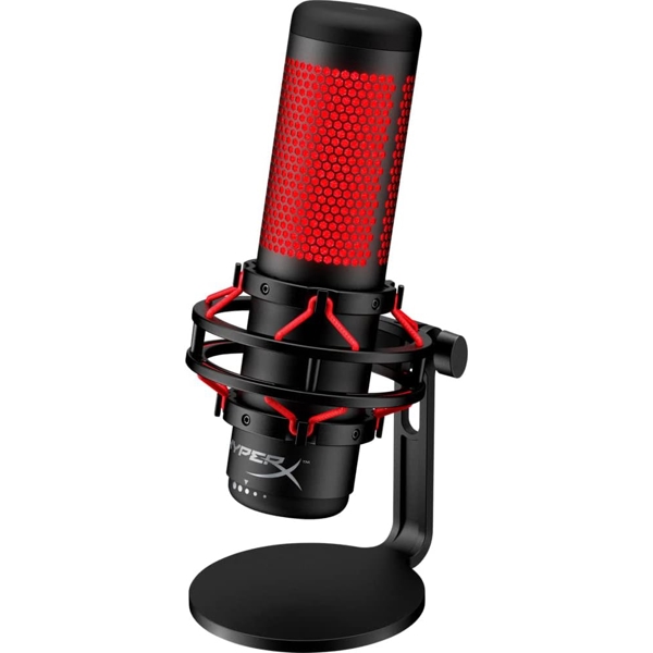 მიკროფონი HyperX 4P5P6AA QuadCast, Microphone, USB, 3.5mm, Black/Red