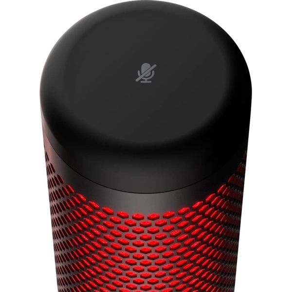 მიკროფონი HyperX 4P5P6AA QuadCast, Microphone, USB, 3.5mm, Black/Red