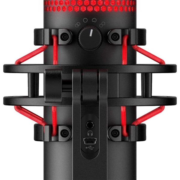 მიკროფონი HyperX 4P5P6AA QuadCast, Microphone, USB, 3.5mm, Black/Red