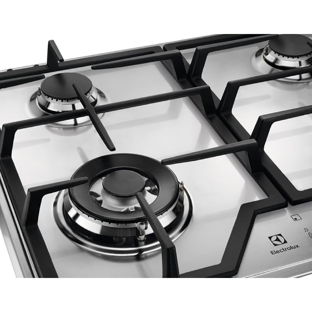 ჩასაშენებელი გაზის ქურის ზედაპირი Electrolux EGS6436SX, Built-in Gas Cooktop, Silver