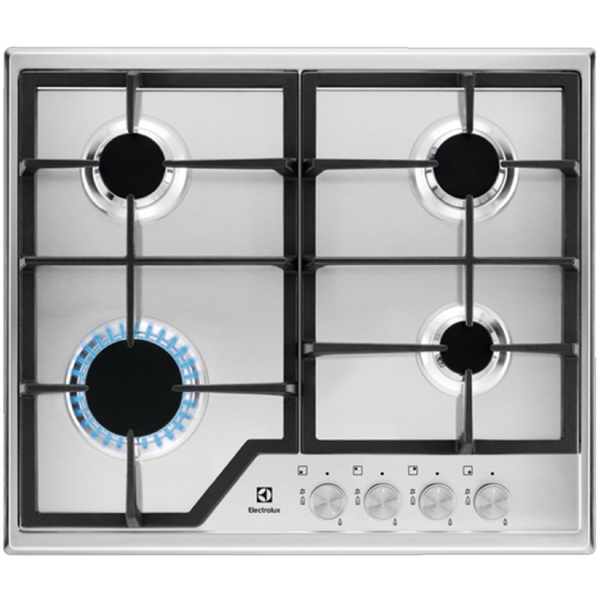 ჩასაშენებელი ქურის ზედაპირი Electrolux KGS6426SX, Built-in, Silver