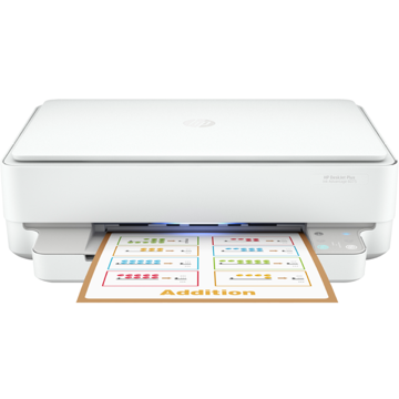 პრინტერი HP 5SE22C DeskJet Plus IA 6075, MFP, A4. Wi-Fi, USB, White