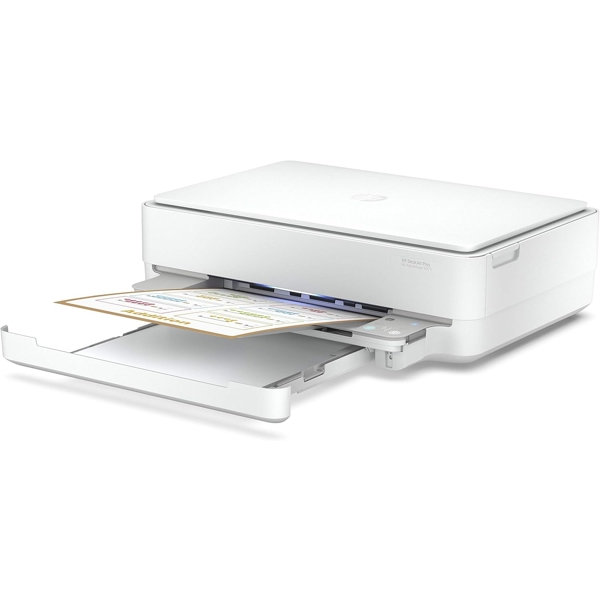 პრინტერი HP 5SE22C DeskJet Plus IA 6075, MFP, A4. Wi-Fi, USB, White